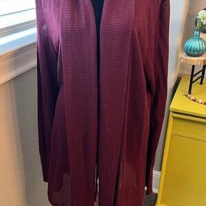 Simply vera lightweight cotton‎ blend  long open cardigan. Sz XL